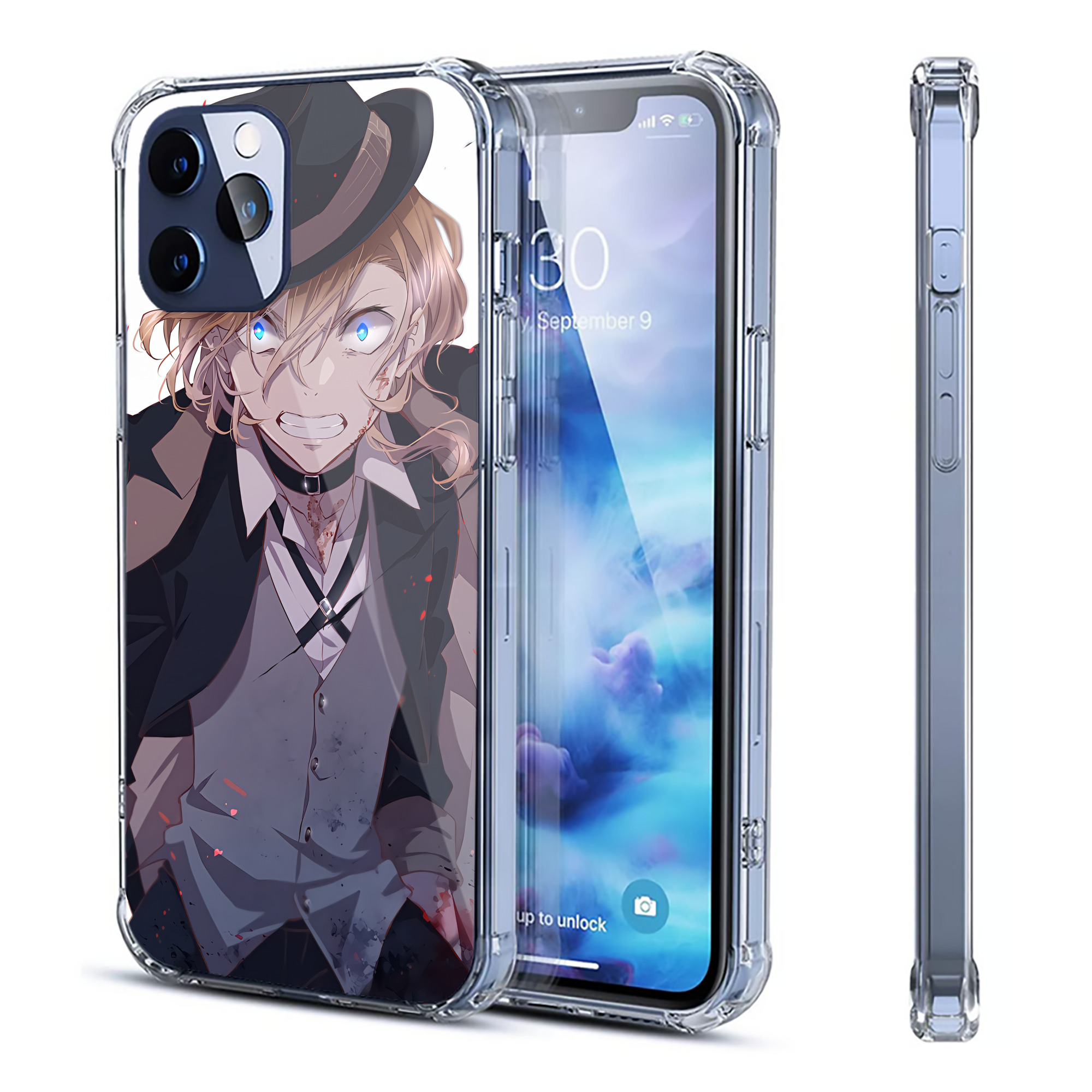 （画像用） 文豪ストレイドッグス Bungo Stray Dogs 【iPhone 12シリーズ対応】透明スマホケース（クリアソフトケース）
